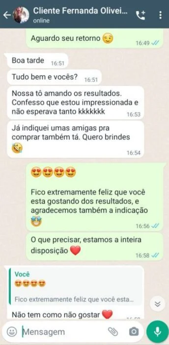 Depoimento de cliente Bruna